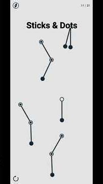 Find the correct order to get all DOTS to fall down in STICKS & DOTS #puzzles #logic #gaming