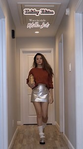 Ways to style a metallic skirt. #fashioninspo #holidayoutfit #fashioninspiration #fashionreels #fashionblogger #xuhuongtiktok #xuhuongthoitrang | Tram Do