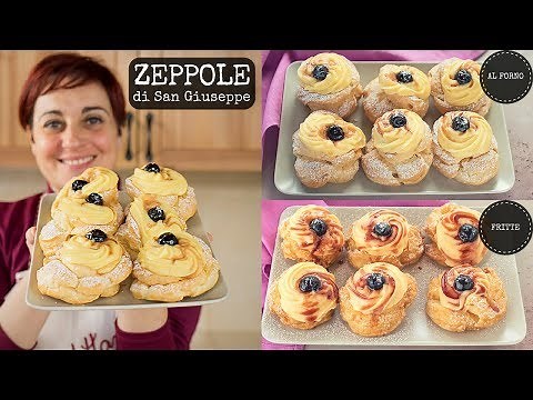 BAKED and FRIED ZEPPOLE DI SAN GIUSEPPE Easy Recipe - Homemade Choux Pastry by Benedetta