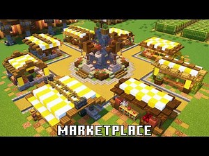 How to build Medieval Village 19/20 : Marketplace - Minecraft Tutorial