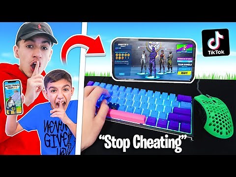 Brothers Try Out For A TIKTOK Mobile Fortnite Clan While Cheating With Keyboard And Mouse!