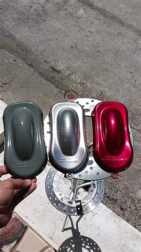 How to get Candy Red Color using spray paint? Set: Primer grey, Sparkling silver & Brilliant Red ❤️