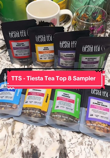 If you’ve ever wanted to explore loose-leaf tea without committing to just one flavor, this sampler is perfect. The Tiesta Tea Top 8 Favorites Sampler lets you try a mix of caffeine levels and flavors … hot or iced … all in one easy set. Great for beginners, tea lovers, or gifting. #tie#tiestateaa#teatoko#looseleafteaa#tealoverktokshopjumpstartsale