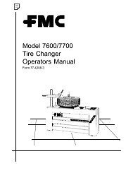 John Bean Tire Changer 7600 Manual