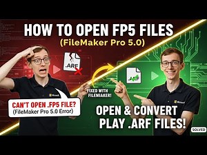How to Open FP5 Files (FileMaker Pro 5.0)