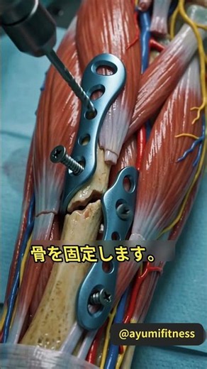 折れた前腕の骨は、どうやって治すのか？【プレート固定】