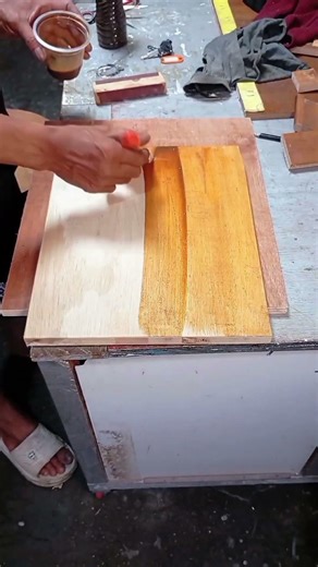 finishing with water-based varnish #woodworking
