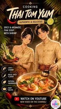 Authentic Thai Tom Yum | ASMR Cooking | Spicy Shrimp Soup Recipe 🍤🌶️. #edit #asmr #cooking #top