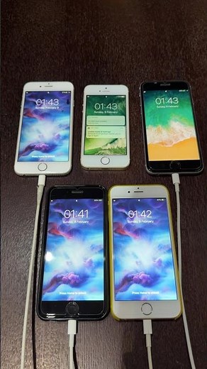 iPhone SE on iOS 10 vs iPhone 6s on iOS 10 vs iOS 12 vs iOS 13 vs iOS 15 boot up test #shorts #ios