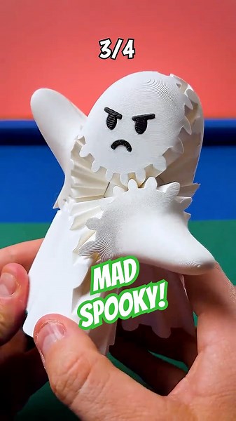 4 SPOOKY 3D Printed Ghost fidgets!👻#halloween #3dprinting #toys