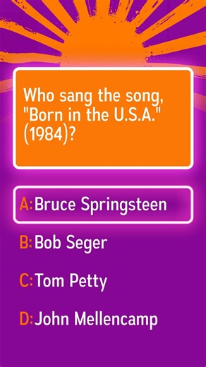Who performed Born in the U.S.A. in 1984?