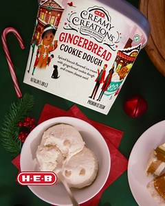 Scoop up H-E-B Creamy Creations Gingerbread Cookie Dough Ice Cream before it's gone! | H-E-B