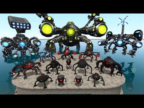 All Omnidroid Robot Evolution Play In Flatwater - Garry's Mod Gameplay