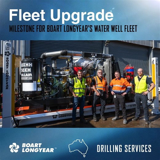 Fleet Upgrade Milestone for Boart Longyear's Water Well fleet in the Pilbara. Our Fleet and Asset Manager, James Whetters, alongside Operations Manager Shane Carr, officially signing off on the first four of eight solar powered, remote operated, jack-up compressor sloops that will upgrade our water well fleet. We’re excited to announce that we are now standardizing our fleet of compressors and sloops across our water well fleet. After a thorough evaluation and in collaboration with Hitachi, we c