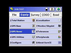 Carlson SurvCE Tutorial: Setting up an S320 Base with an S321+ Rover