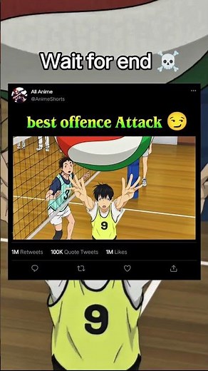 OFFENCE play 😏 IN VOLLEYBALL 💀🏐#anime #haikyuu #sports #volleyball