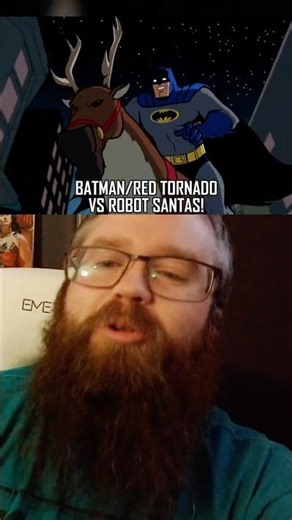 Batman & Red Tornado vs Robot Santas! #shorts