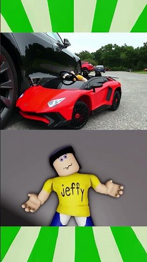 Jeffy Drive Lambogini #sml #jeffyroblox