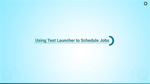 4.3 Using Test Launcher to Schedule Jobs​