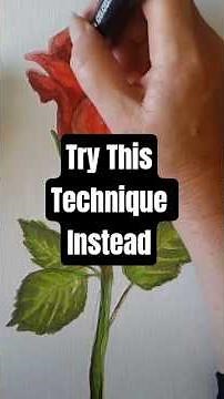 EASY Rose Drawing with Alcohol Markers! #artshorts #artforbeginners