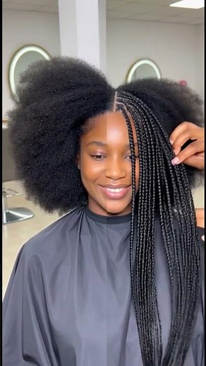 From natural to flawless box braids in minutes! 😍 Watch the automatic braiding machine do magic