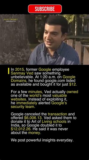 This Guy Owned Google.com for One Minute #shorts #google #insane