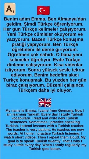 Learn Turkish with a Simple Story (A1) | Turkish Lesson for Beginners | English Translation