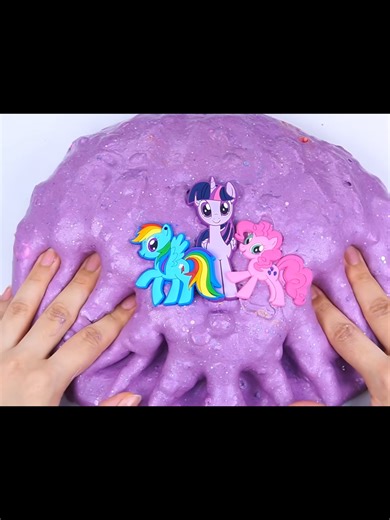 galaxy my little pony slime!! #mylittlepony #fyp #slime #asmr #foryoupage #slimeasmr