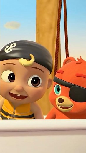 Bubbly Wubbly Trubbly Shipwreck! 🔱 Singalong with JJ and Boba #shorts #cocomelon