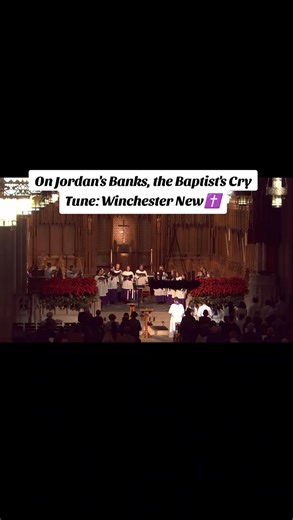Advent is standing at the gate💜 On Jordan's Banks, the Baptist's Cry Tune: Winchester New Lyrics: 1. On Jordan's bank the Baptist's cry announces that the Lord is nigh; awake and hearken, for he brings glad tidings of the King of kings. 2. Then cleansed be every breast from sin; make straight the way for God within, prepare we in our hearts a home where such a mighty Guest may come. 3. For thou art our salvation, Lord, our refuge and our great reward; without thy grace we waste away like flower
