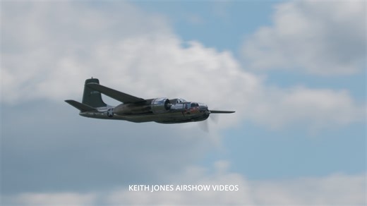 Very rare B-26 Invader arriving at IWM Duxford today | Keith Jones Airshow Videos