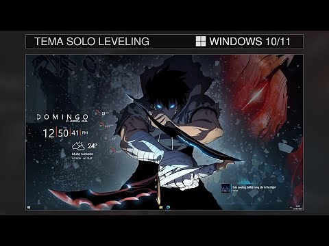 Tema Solo Leveling | Windows 10/11 | Rainmeter Skins | Wallpaper Animado