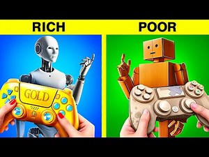 RICH Popular Gamer vs POOR Nerd Gamer!