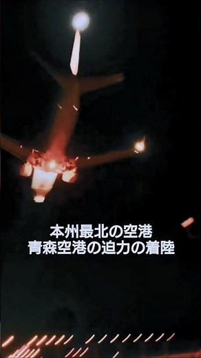 本州最北の空港 青森空港の大迫力の着陸シーン #青森県 #青森空港 #飛行機