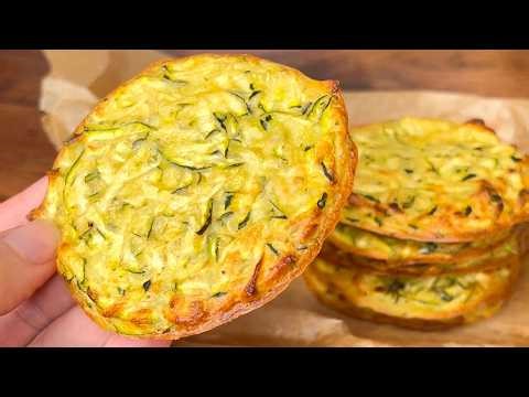 Zucchini Bites: 2 INGREDIENTS 🥒 Egg-Free, Flour-Free, Cheese-Free | QUICK Recipe