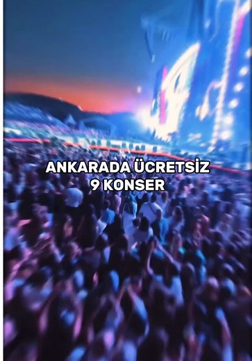 🎶 Ankara Kültür Yolu Festivali başlıyor. 😍 | Reklam değil Tüm konserler ücretsiz ve herkese açık. 💛 📍 Başkent Millet Bahçesi (ANKAmall karşısı) 🕘 Konser saati: 21.00 ✨ İşte konser takvimi: \t•\t🎤 20 Eylül Cumartesi → Buray \t•\t🎤 21 Eylül Pazar → Merve Özbey \t•\t🎤 22 Eylül Pazartesi → Sinan Akçıl \t•\t🎤 23 Eylül Salı → Alişan \t•\t🎤 24 Eylül Çarşamba → Tuğçe Kandemir \t•\t🎤 25 Eylül Perşembe → Kıraç \t•\t🎤 26 Eylül Cuma → Bengü \t•\t🎤 27 Eylül Cumartesi → Murat Dalkılıç \t•\t🎤 28