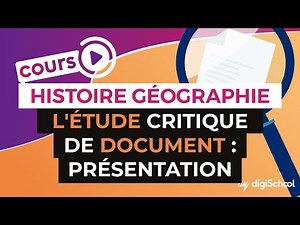 L'étude critique de document au baccalauréat: Présentation - Histoire Géographie