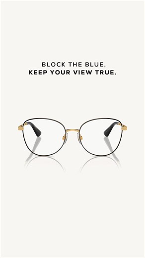 Did you know? 👓 Over 80% of people use digital screens within an hour before bed; constant blue light exposure can affect sleep and cause eye strain. Our blue light filter lenses protect your eyes from screens, reduce glare while driving at night, and adapt smartly to different light conditions. They’re also available in stylish tints, from soft neutrals to vibrant tones, with UV protection and a true-to-life visual experience, indoors or out. Add the blue light filter to any pair you choose: o