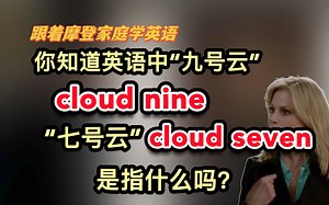 你知道英语中“九号云”cloud nine，“七号云”cloud seven是指什么吗？