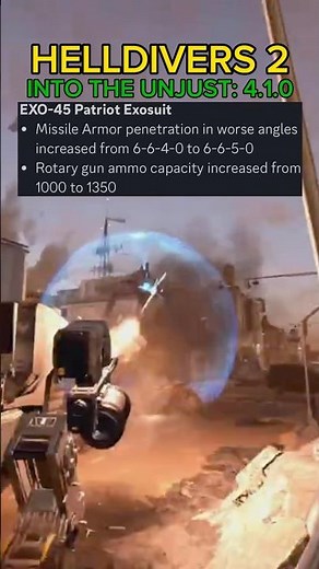 EXO-45 Patriot Exosuit BUFF After Patch 4.1.0 - Helldivers 2