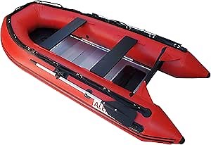 Amazon.com : ALEKO Inflatable Boats Heavy Duty Raft Fishing Boat Dinghie (320, Error, Red) : Sports & Outdoors
