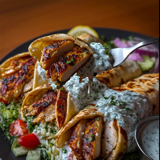 Greek Chicken Wraps with Tzatziki Sauce Greek chicken wraps are one of those meals that feel like a mini vacation—bright lemon, garlicky oregano, cool crunchy veggies, and that creamy tzatziki that makes everything taste fresh and effortless. Ingredients: For the Chicken Marinade: 1 ½ pounds boneless, skinless chicken breasts or thighs 3 tablespoons olive oil 2 tablespoons lemon juice 2 cloves garlic, minced .... Full Recipe in Coʍmеոτ 💬 | Stir of Comfort