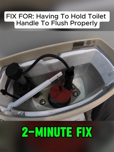 FIX FOR: Having To Hold Toilet Handle To Flush Properly #toilet #SimpleFix #homerepair #plumbing #tutotial #howto #tip #diy #cleaning #LifeHack #CleaningTips #PlumbingTips #FixItYourself #tips #bakingsoda #Tricks #fyp