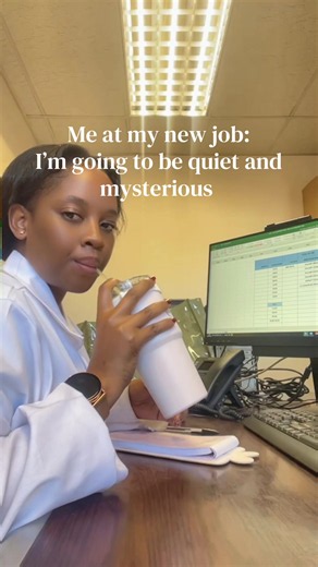 Me at My New Job: Quiet & Mysterious vs. Day 2 Meme 😂