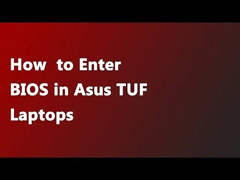 Steps to Enter BIOS in Asus TUF Laptop | Asus Bios Key Windows 10