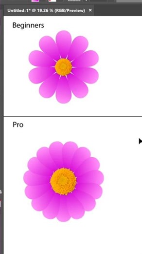 How to use Rotate tool in Adobe Illustrator | how to create Flower in Illustrator | #shorts