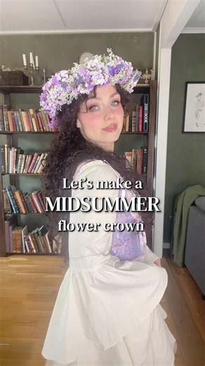 Midsummer flower crown tutorial 🍃🌸 #byhelgam #corset #midsommar #fantasy #fairycore