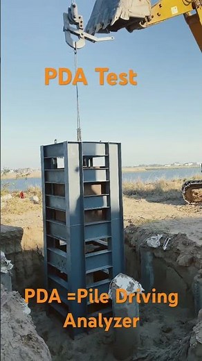 PDA test. PDA= Pile Driving Analyzer #construction #pilefoundation