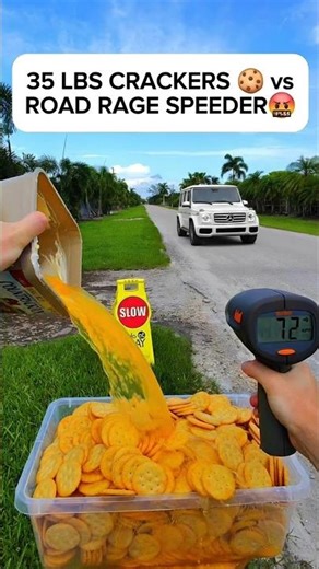 Throwing RITZ CRACKERS 🧀 at Speeding Car in a School Zone 🤬