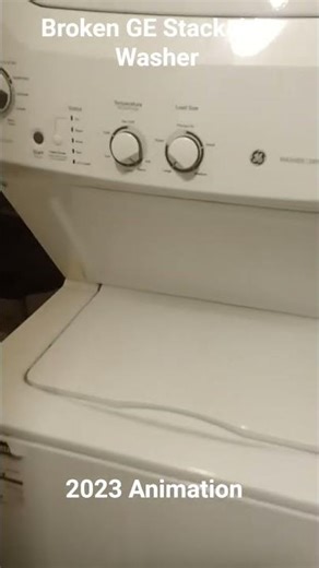 Broken 2023 GE Stackable Washer Agitation ( It's Just a Prank Video) Funny Washer Animation